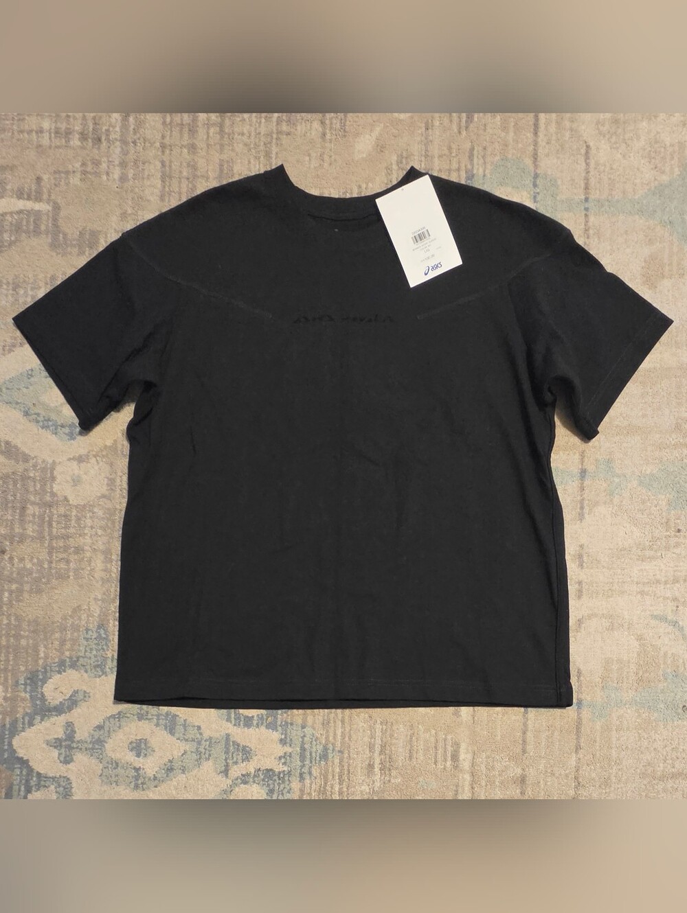 Asics Novalis Bixance Short Sleeve Shirt. Black. Size L. NWT